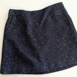 Navy mini skirt with sequins